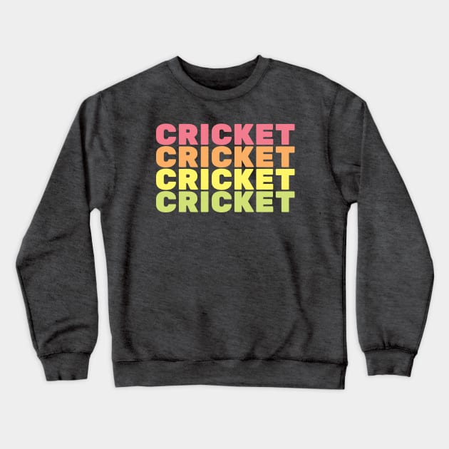 Cricket, Funny, Word Repeat Crewneck Sweatshirt by TeeFusion-Hub